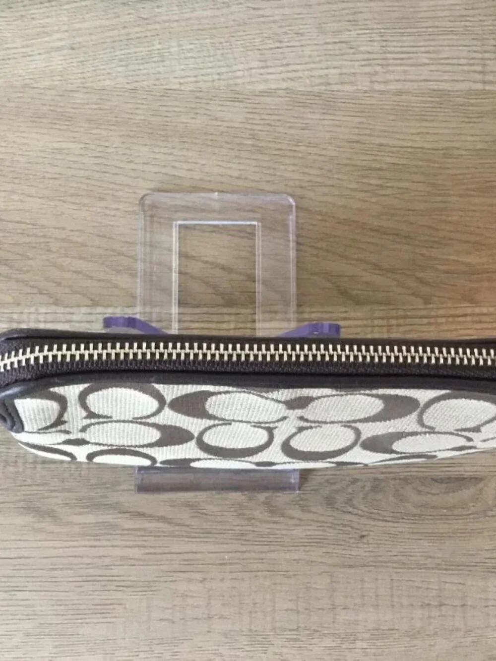 Coach Corner Zip Wristlet in Outline Signature Canvas with Hangtag J1521 564375 - Picture 3 of 5